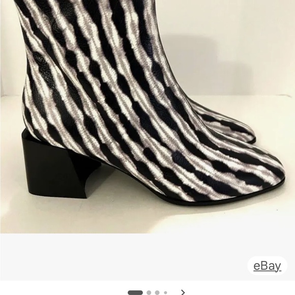 Sigerson Morrison Zebra Pattern Ankle Boots 38 - Picture 10 of 10